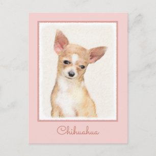 Chihuahua Painting - Cute Original Dog Art Postcard