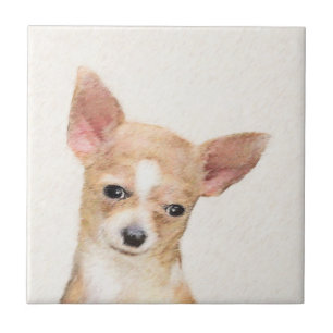 Chihuahua Painting - Cute Original Dog Art Tile
