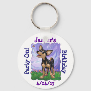 Chihuahua Party Centre Keychain