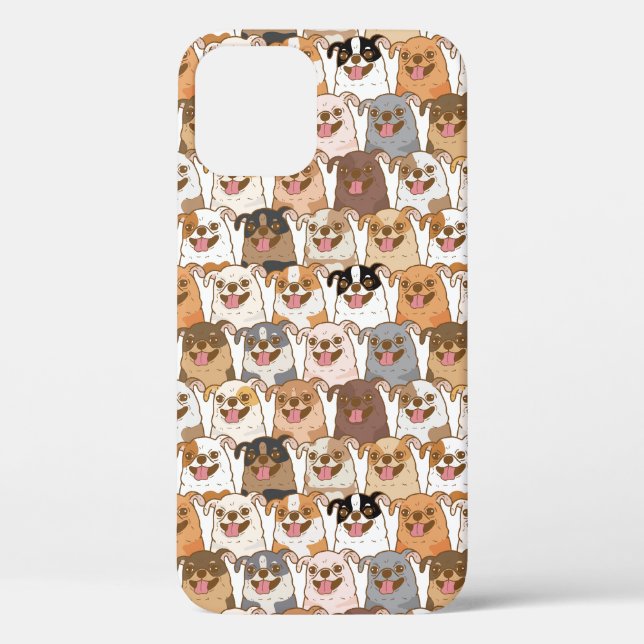 Chihuahua Pattern Case-Mate iPhone Case (Back)