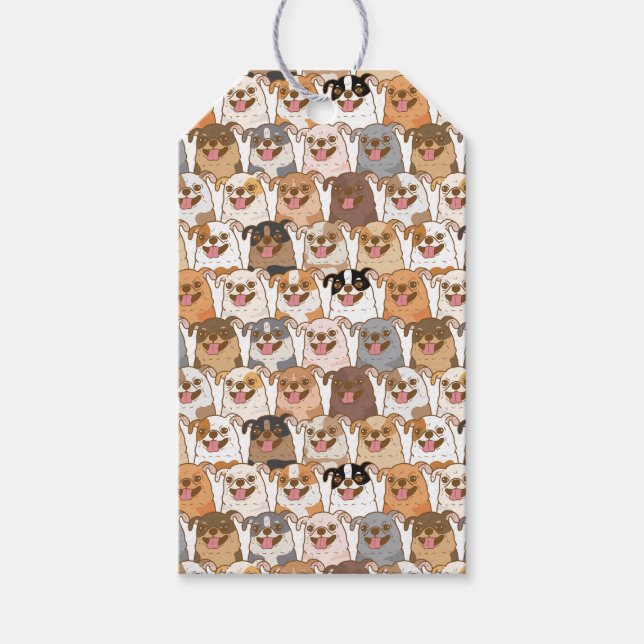 Chihuahua Pattern Gift Tags (Front)