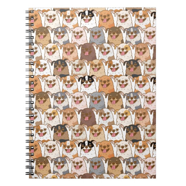 Chihuahua Pattern Notebook (Front)