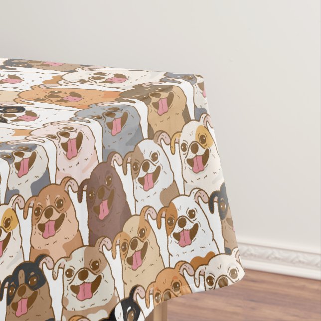 Chihuahua Pattern Tablecloth (In Situ)