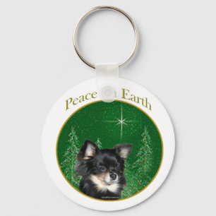 Chihuahua Peace Keychain