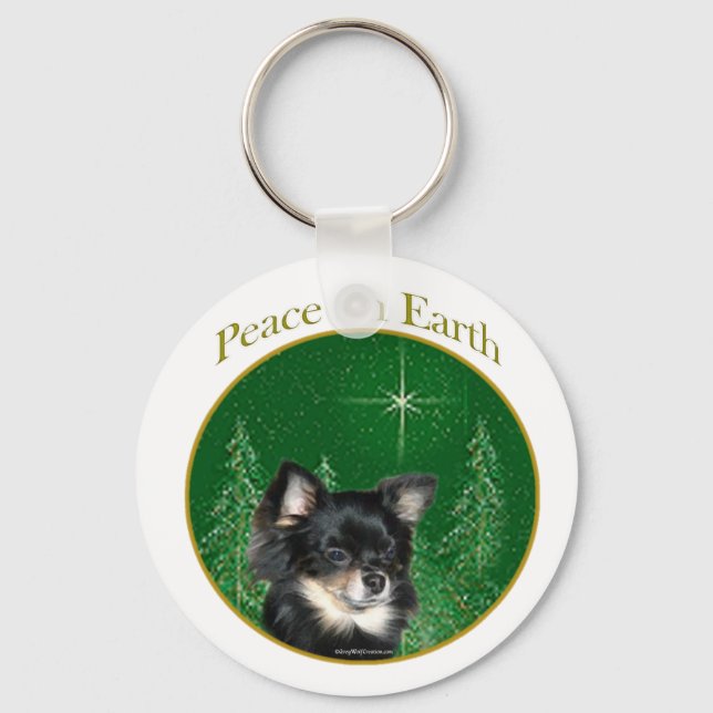 Chihuahua Peace Keychain (Front)