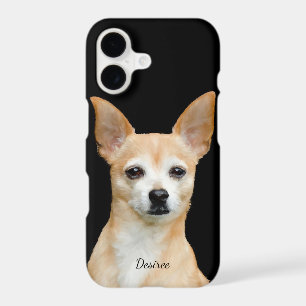 Chihuahua peint personnalisable sur fond noir