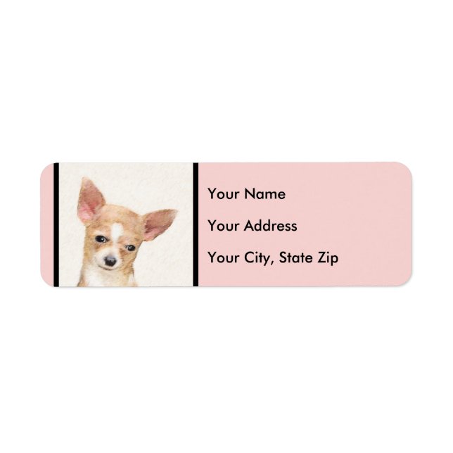 Chihuahua Peinture - Cute Original Chien Art (Devant)
