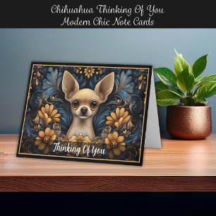 Chihuahua Penser À Vous Moderne Chic Cartes À Note