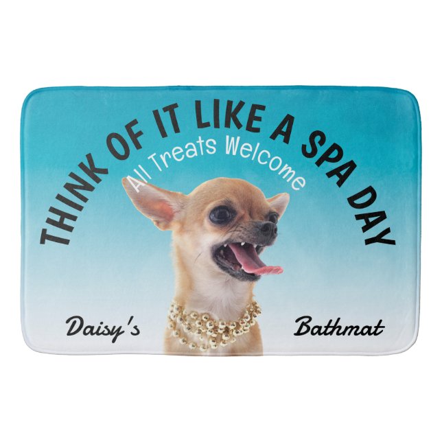 Chihuahua Personalized Dog Lover  Bath Mat (Front)