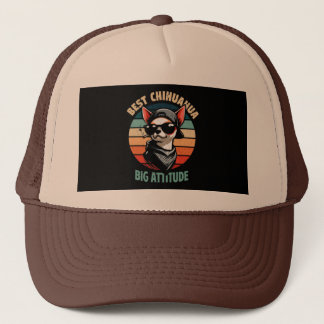 chihuahua pet dog retro vintage trucker hat