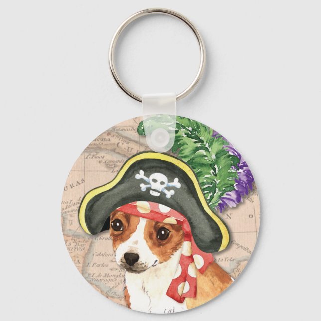 Chihuahua Pirate Keychain (Front)