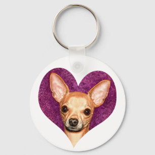 Chihuahua Portrait Keychain