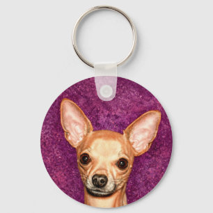 Chihuahua Portrait Keychain