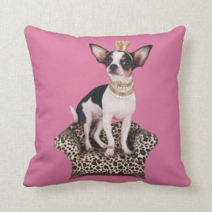 Chihuahua Princess Throw Pillow