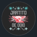 Chihuahua Puerto Rico Ugly Christmas Sweater Navid Classic Round Sticker<br><div class="desc">Chihuahua Puerto Rico Ugly Christmas Sweater Navidad Boricua</div>
