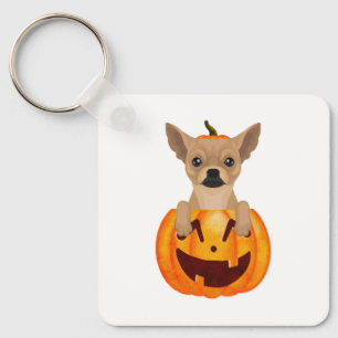 Chihuahua Pumpkin   Keychain