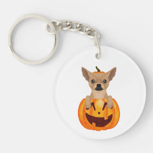 Chihuahua Pumpkin    Keychain