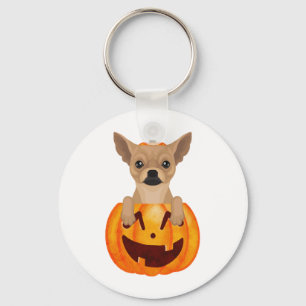 Chihuahua Pumpkin   Keychain
