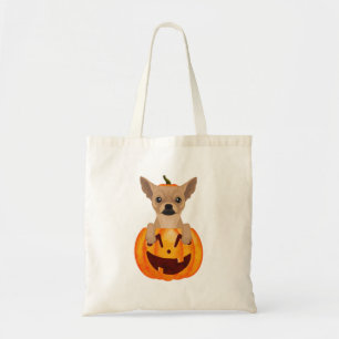 Chihuahua Pumpkin    Tote Bag