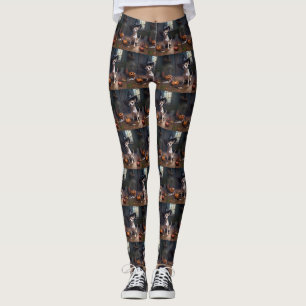 Chihuahua Pumpkins Halloween Scary Leggings