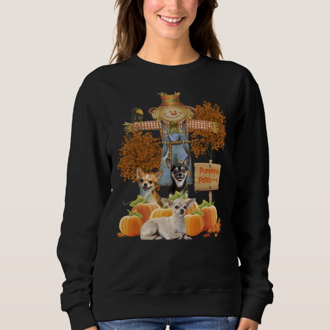 Chihuahua Pumpkins Patch Sweatshirt (Front)