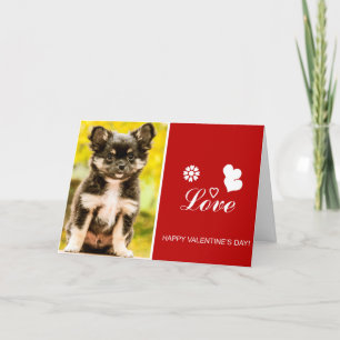 Chihuahua Puppy Dog Happy Valentine's Day Card