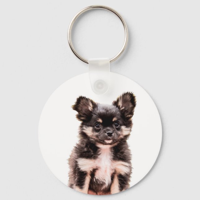 Chihuahua Puppy Dog Keychain (Front)