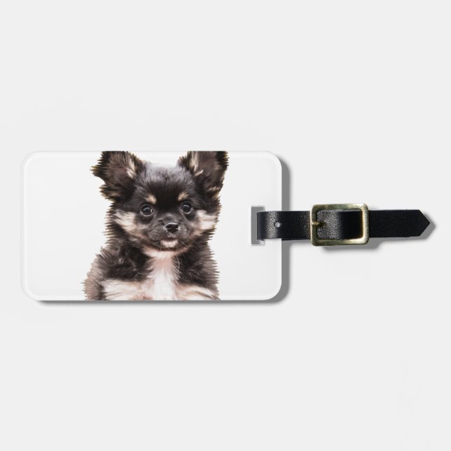 Chihuahua Puppy Dog Luggage Tag (Front Horizontal)
