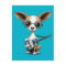Chihuahua Puppy Dog Playing Quebec Flag Guitar