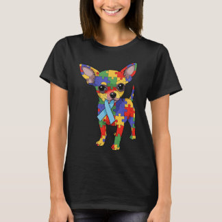 Chihuahua Puzzle Autism Awareness Autistic Womens  T-Shirt