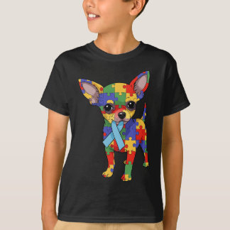 Chihuahua Puzzle Autism Awareness Autistic Womens  T-Shirt