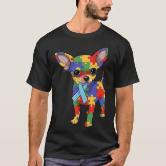 Chihuahua Puzzle Autism Awareness Autistic Womens  T-Shirt