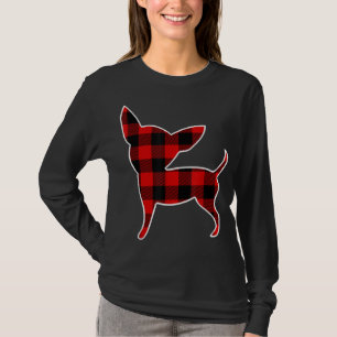 Chihuahua Red Buffalo Plaid Dog Pup Matching PJ Fa T-Shirt