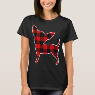 Chihuahua Red Buffalo Plaid Dog Pup Matching PJ Fa T-Shirt