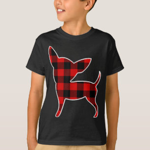 Chihuahua Red Buffalo Plaid Dog Pup Matching PJ Fa T-Shirt