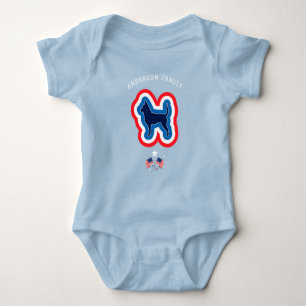 Chihuahua Red White And Blue 4th Of July Dog Baby Bodysuit