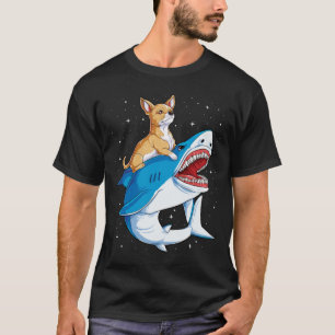 Chihuahua Riding Shark Jawsome Dog Lover Gift T-Shirt