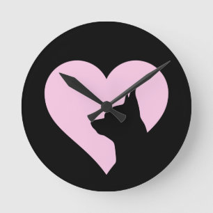 Chihuahua round clock