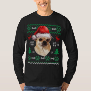 Chihuahua Santa Hat Christmas Ugly Sweater Pajama