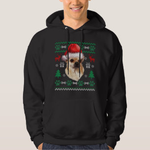 Chihuahua Santa Hat Christmas Ugly Sweater Pajama
