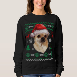 Chihuahua Santa Hat Christmas Ugly Sweater Pajama