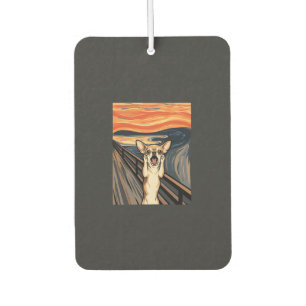 Chihuahua Scream Expressionist Dog Art_1 Air Freshener