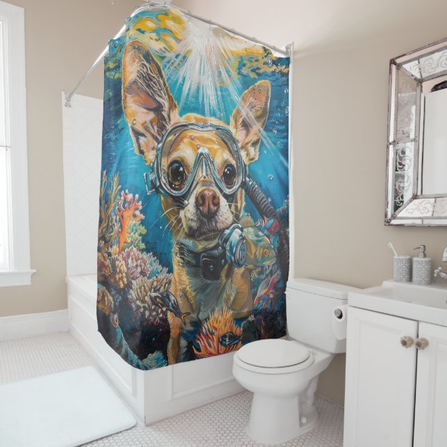 Chihuahua Scuba Diving Underwater (In Situ)
