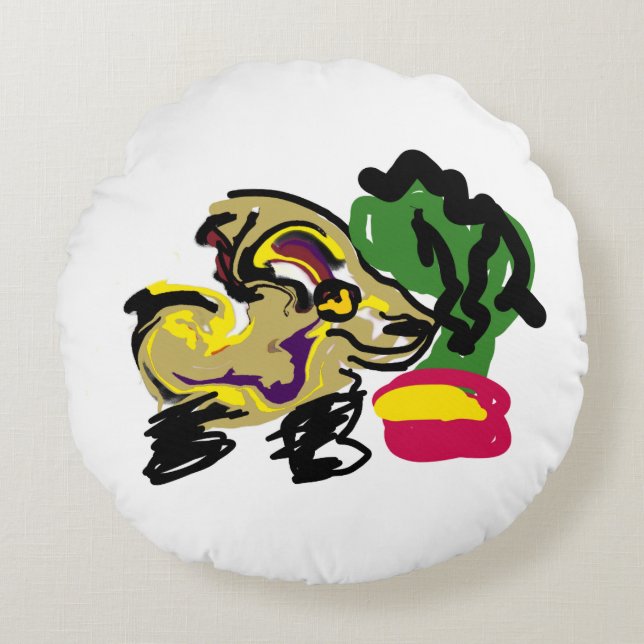 Chihuahua set round pillow (Front)