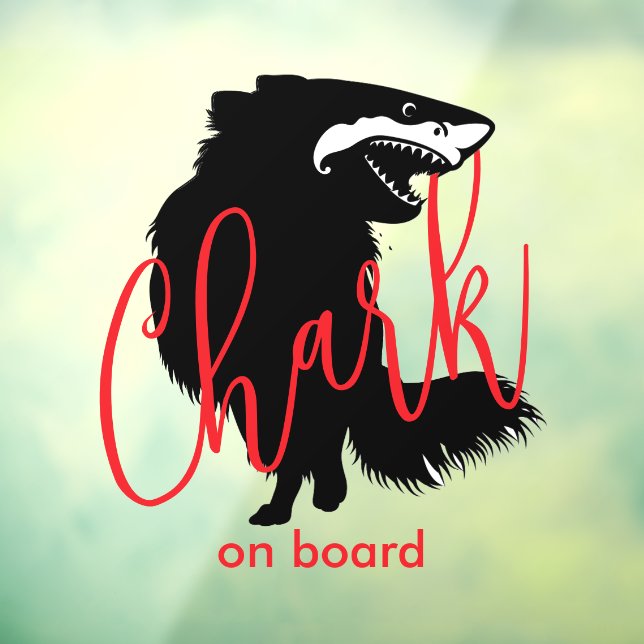 Chihuahua + Shark = Chark - Chark on board Window Cling (Sheet 3)