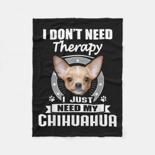 Chihuahua Shirt & Tees Uni-adults Black Small Fleece Blanket