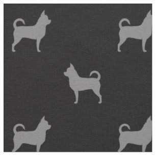 Chihuahua Silhouettes Pattern Fabric