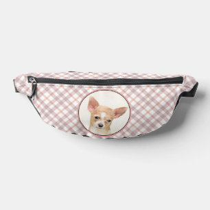 Chihuahua Smooth Coat Painting Original Dog Art Fanny Pack