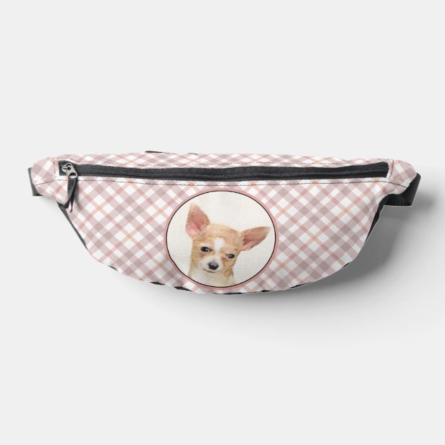 Chihuahua Smooth Coat Painting Original Dog Art Fanny Pack (Lay Down)