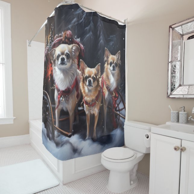 Chihuahua Snowy Sleigh Christmas Decor   (In Situ)